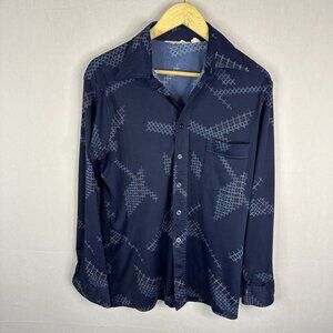 Vintage Pierre‎ Cardin Disco Shirt 70s Abstract Pattern Long Sleeve Men’s M